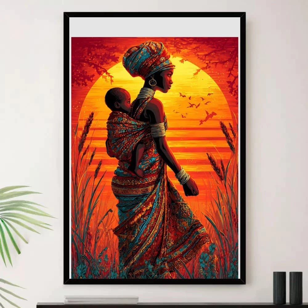 Quadro Placa Decorativa Arte de Alto Contraste Detalhes Autorais em Branco e Vermelho