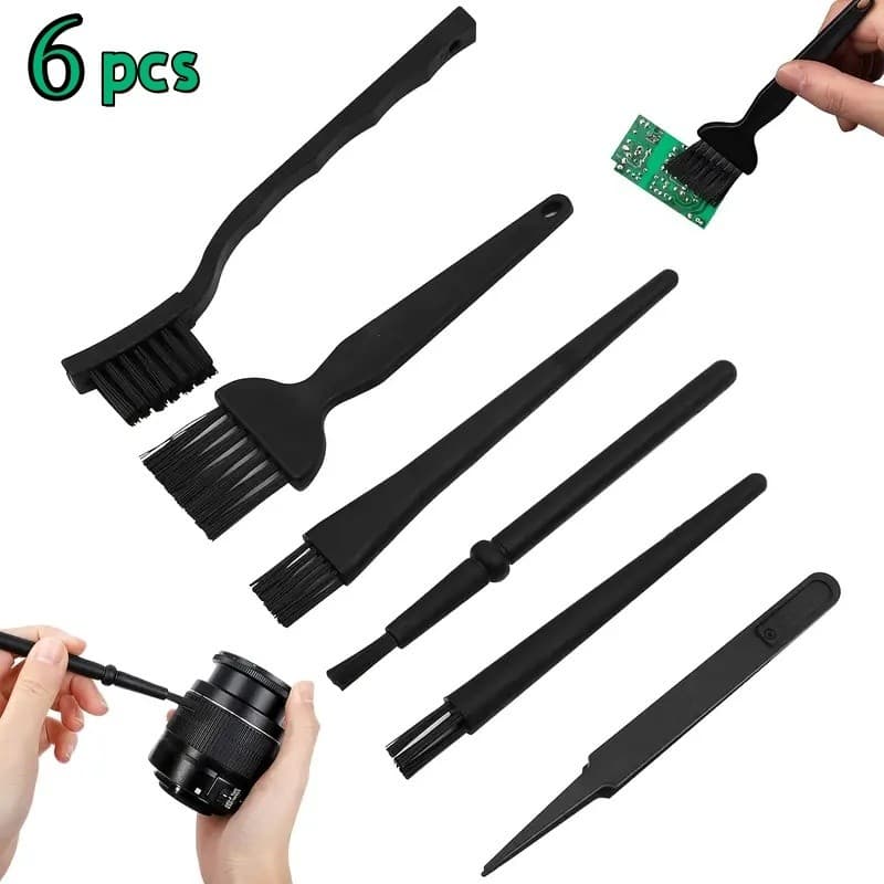 Kit Escova e Pincel Antiestático 6 em 1 p/ Limpeza de Placas, Eletrônicos, Teclado Impressoras Carro Vendido(s)