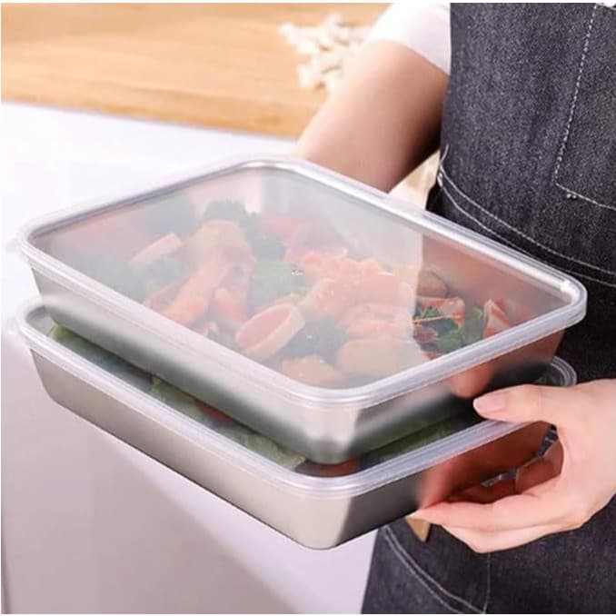2pcs Recipiente De Cozimento De Grande Capacidade-Caixa De Armazenamento De Alimentos Resistente Ao Calor E Frio Vendido