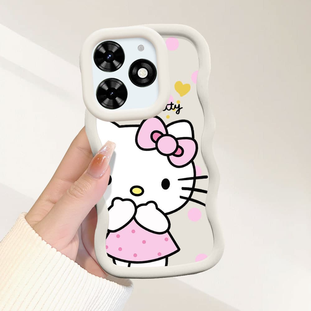 Capa Gato Para Infinix Smart 8 Pro HD Plus Hot 40i Capinha Case Fofo Silicone Macia Case MKL 0737