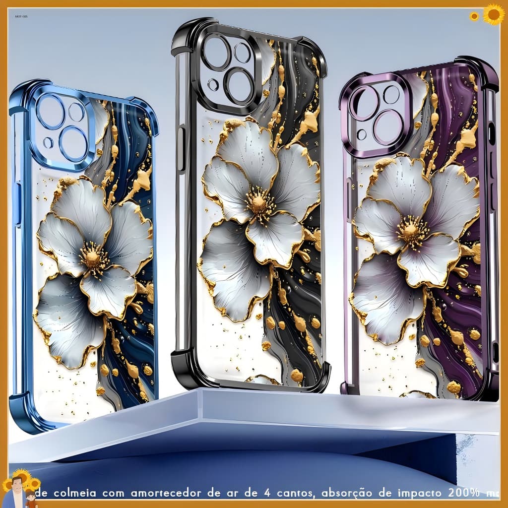 Capa Macia Capa Anti Impacto Transparente Luxo Para Motorola Moto G06 G17 G35 G15 G05 G75 G60 G32 5G Capas 1137FS