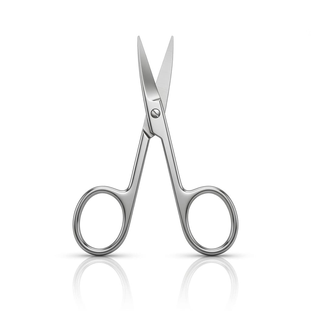 Tesoura Profissional Inox Ponta Curva Sobrancelha Maquiagem Estetica Manicure Pedicure Curativo Spas