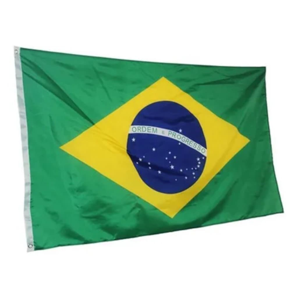 Bandeira do Brasil Grande em Poliéster 140x90 cm para Eventos e Torcidas
