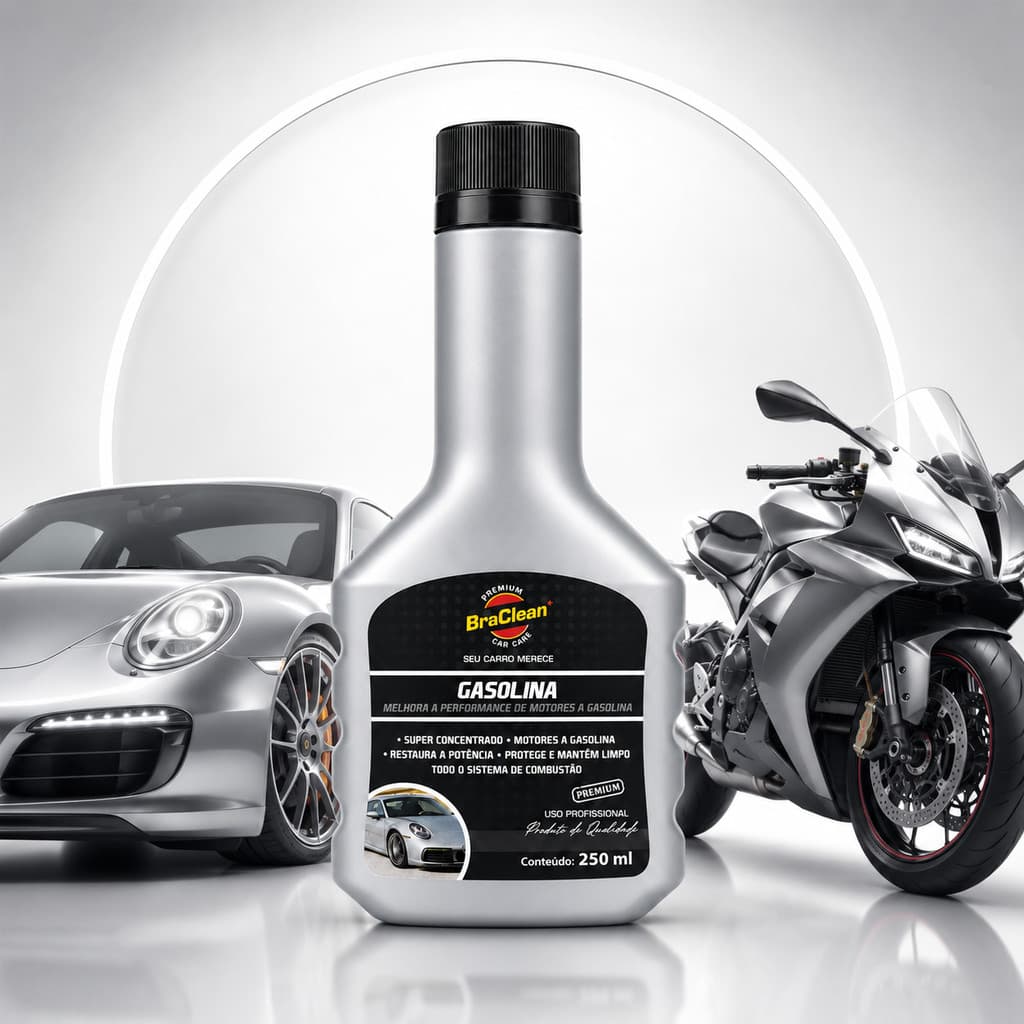 Aditivo Gasolina BraClean 250ml Para Polo Carro Motor Em Dia Bicos Injetores Uso Automotivo