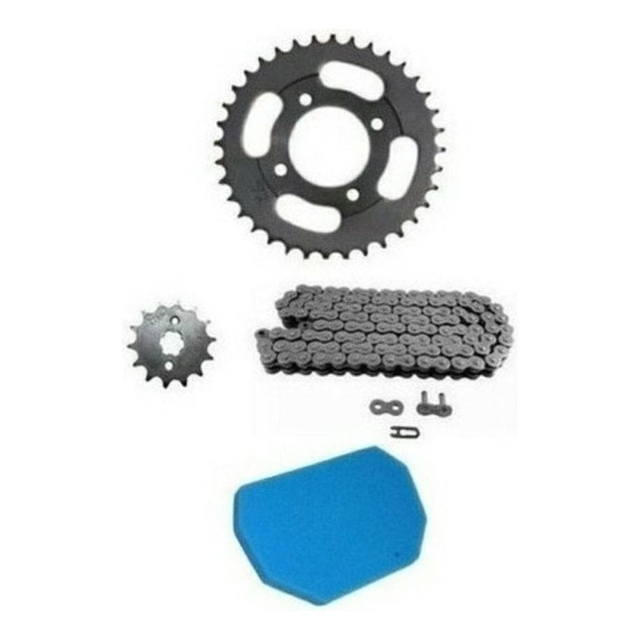 KIT RELAÇÃO FILTRO DE AR  WUYANG  50CC JET MAIS SKU389 REFORÇADO