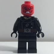 Lego Minifigure Red Skull - Short Legs