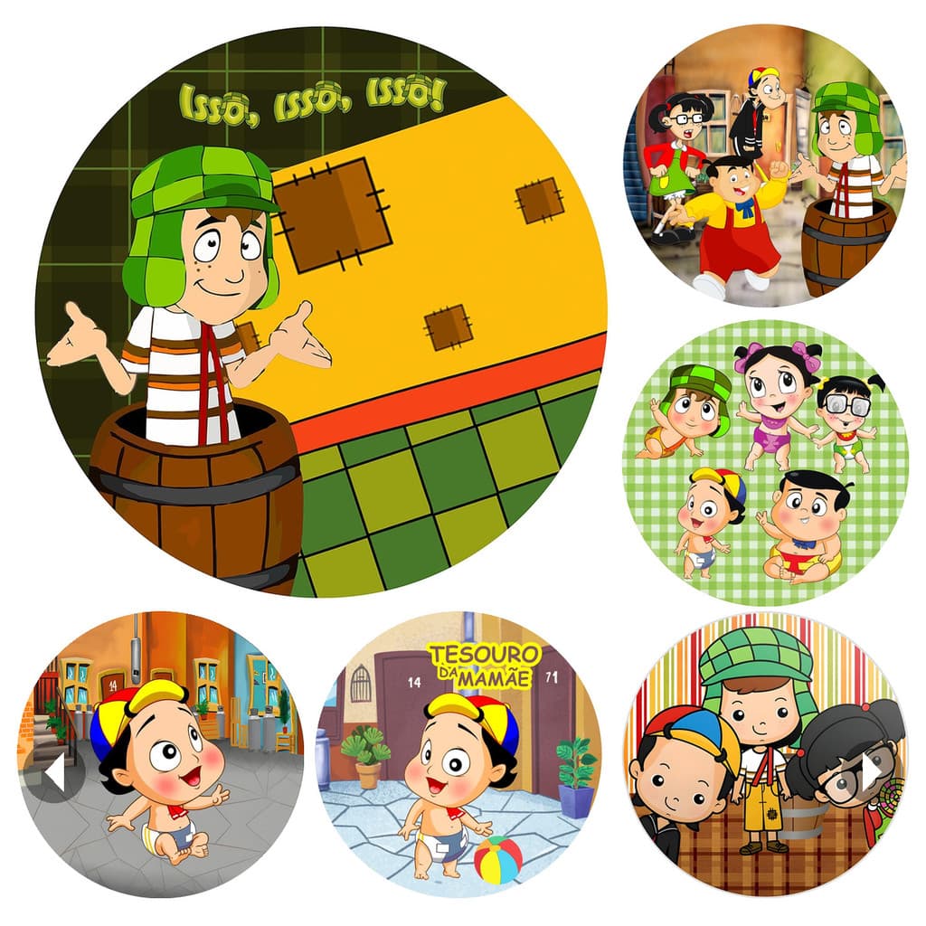 Painel de Festa Chaves 50cm Redondo Sublimado com Elástico