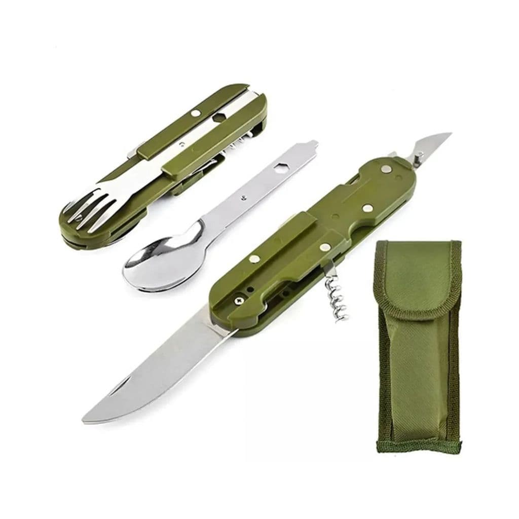 Kit Talher Militar Canivete Tático Camping Sobrevivência