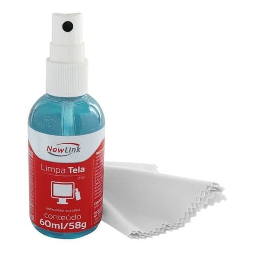 Kit Limpeza De Telas Newlink LT301 Remove Marcas De Dedo E Poeira Seguro E Eficiente