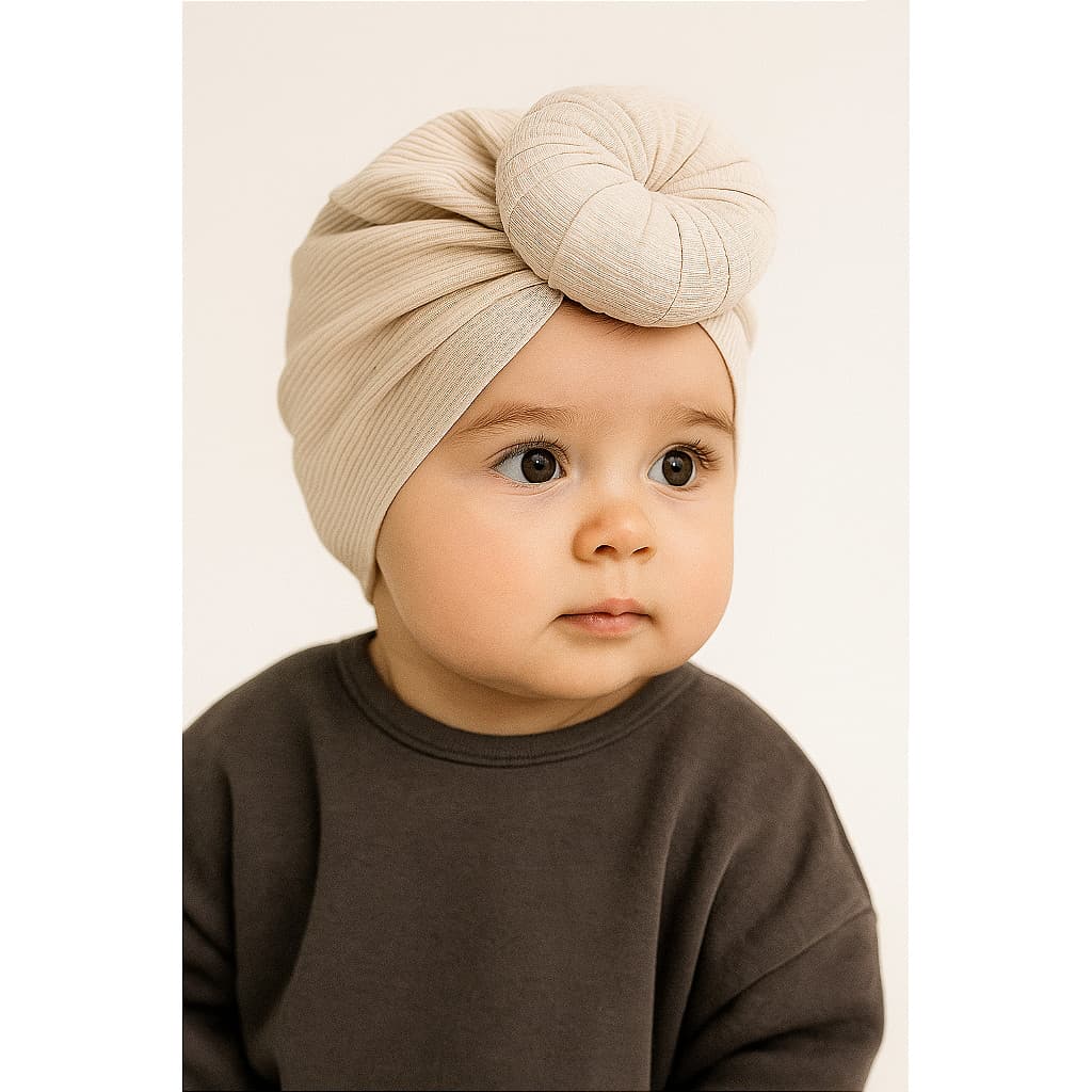 Turbante de Bebê Menina / Acessórios Infantis de Cabelo Menina / Algodão Exclusivo (RN-06 MESES)