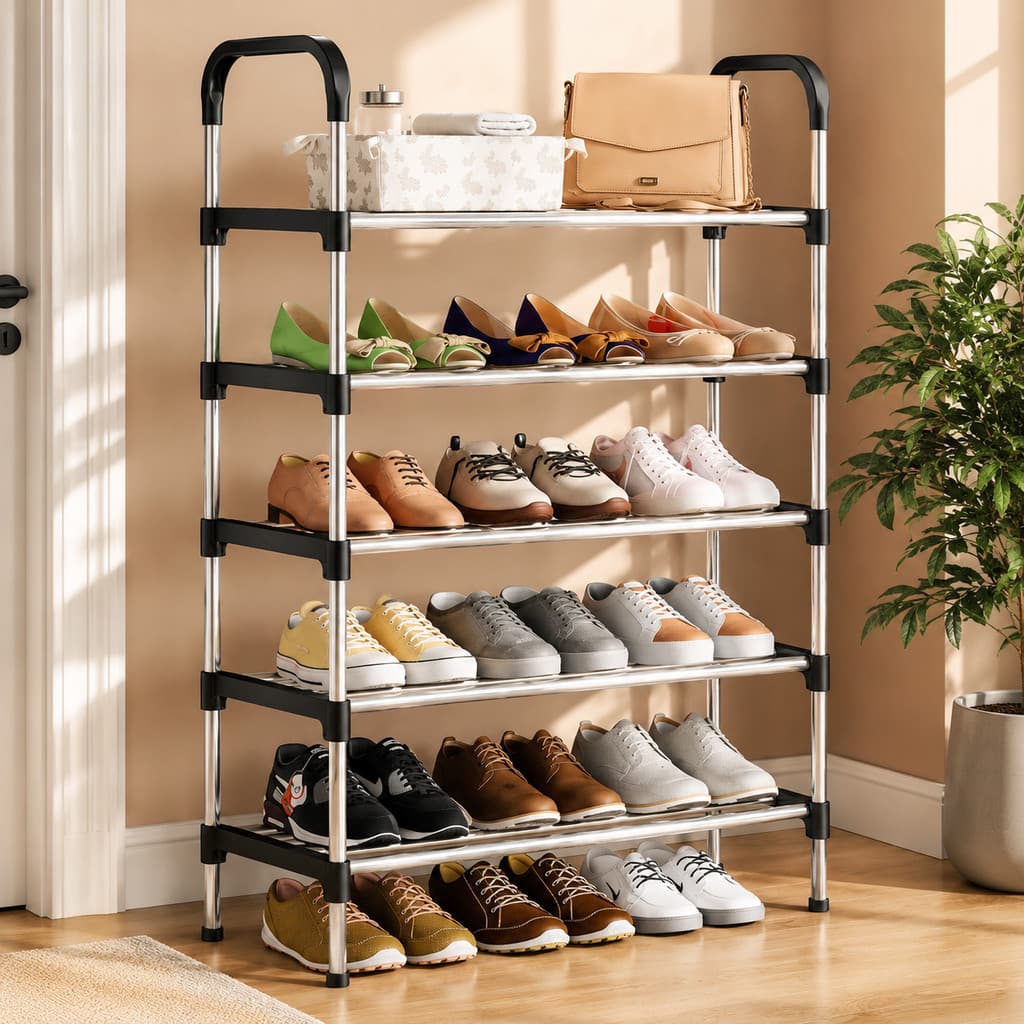 Sapateira Multiuso 5 Níveis para Até 15 Pares Ideal para Sapatos Tênis Chinelos e Organização