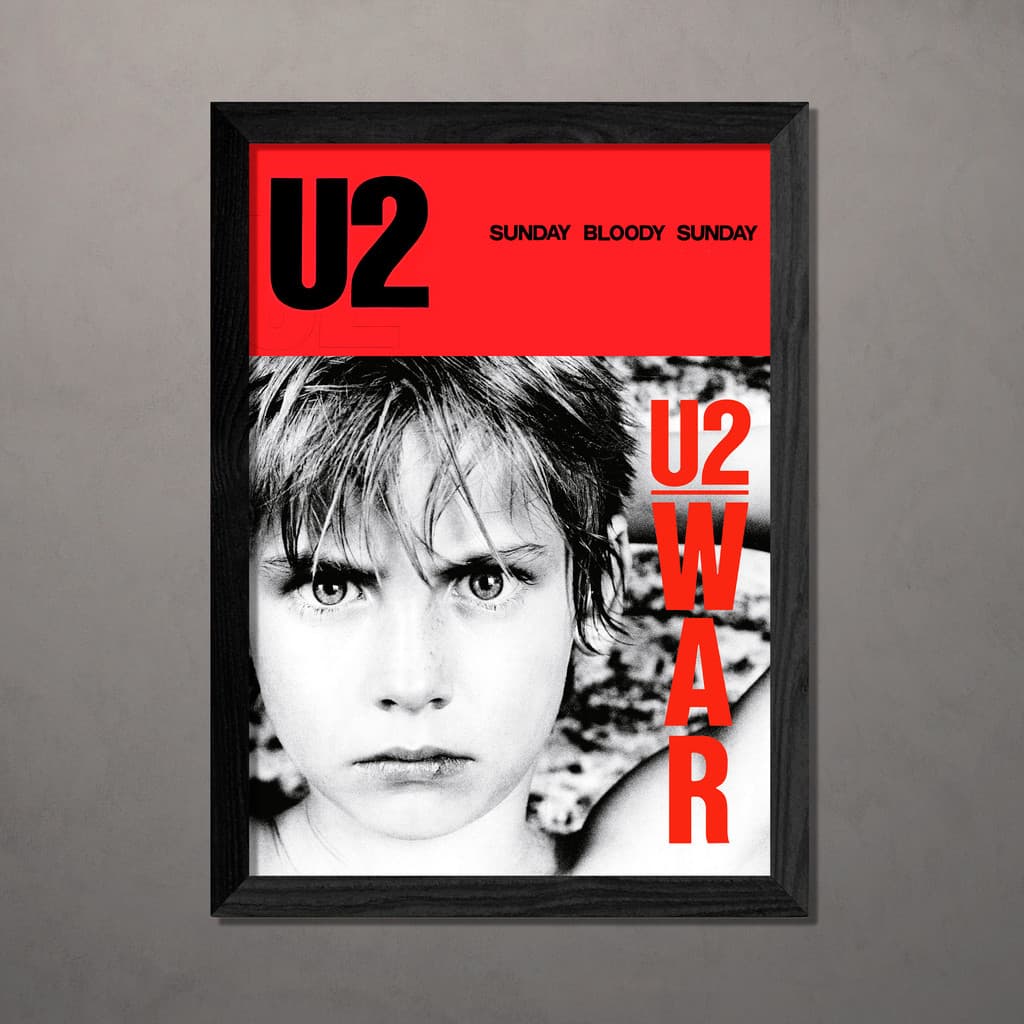 Quadro U2 War A4 Com Vidro