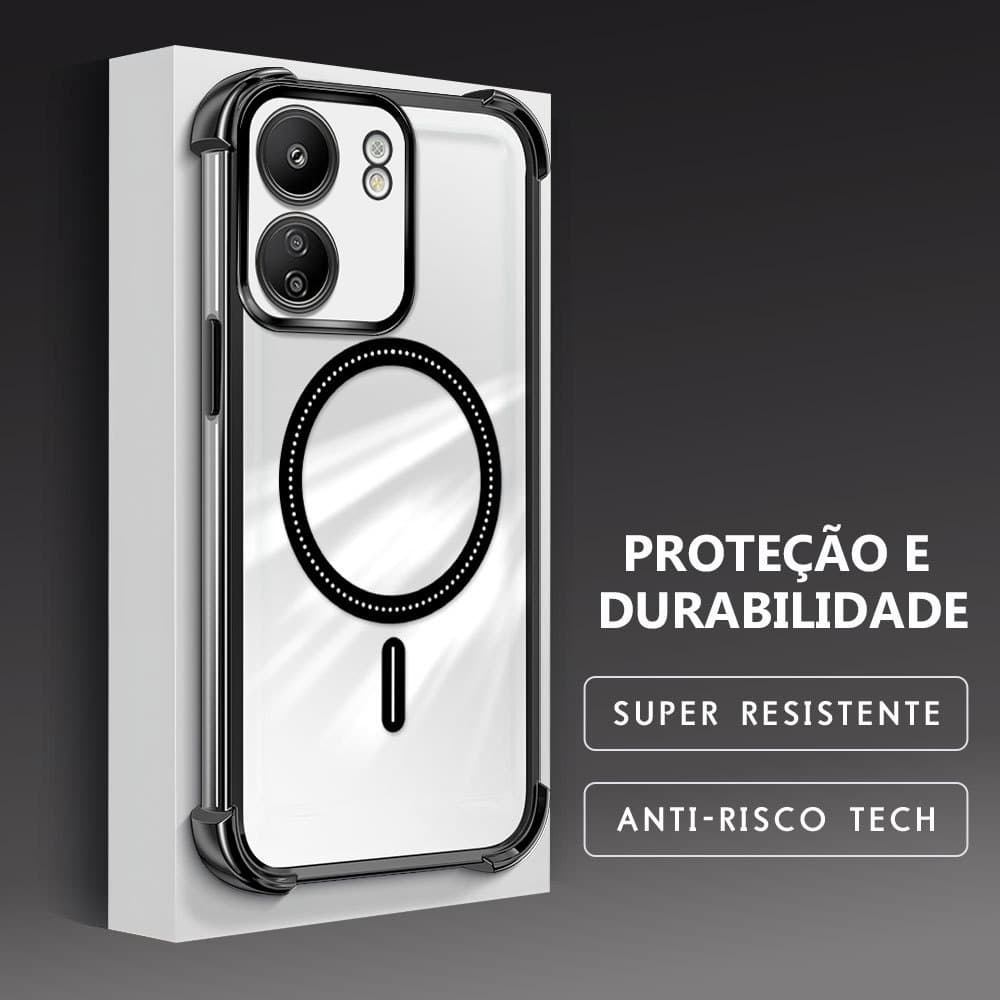 Capinha Anti-Queda Transparente Para Xiaomi Redmi 13C Poco C65 4G Capa De Celular Macia Design Minimalista FS0842