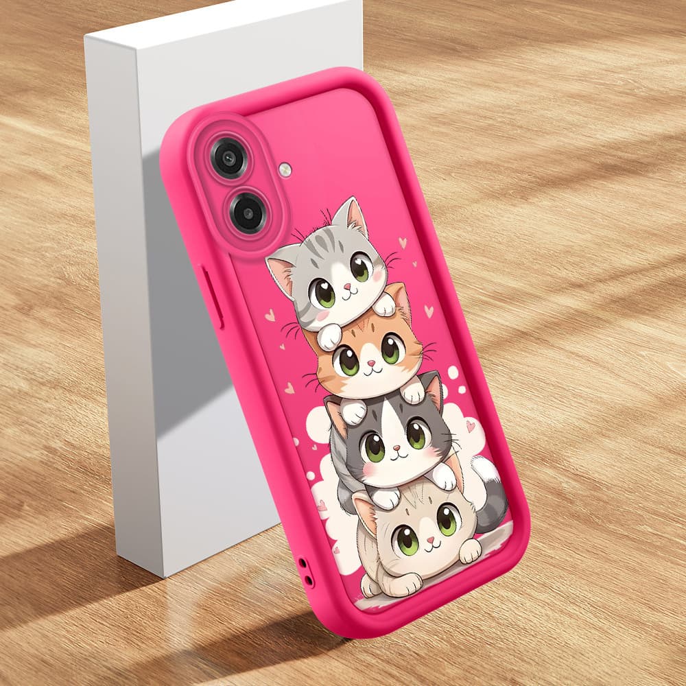 Capinha De Macia Silicone Capa Para Samsung Galaxy A07 4G 5G Capas Fofo Rosa Case Capinhas TY 2275