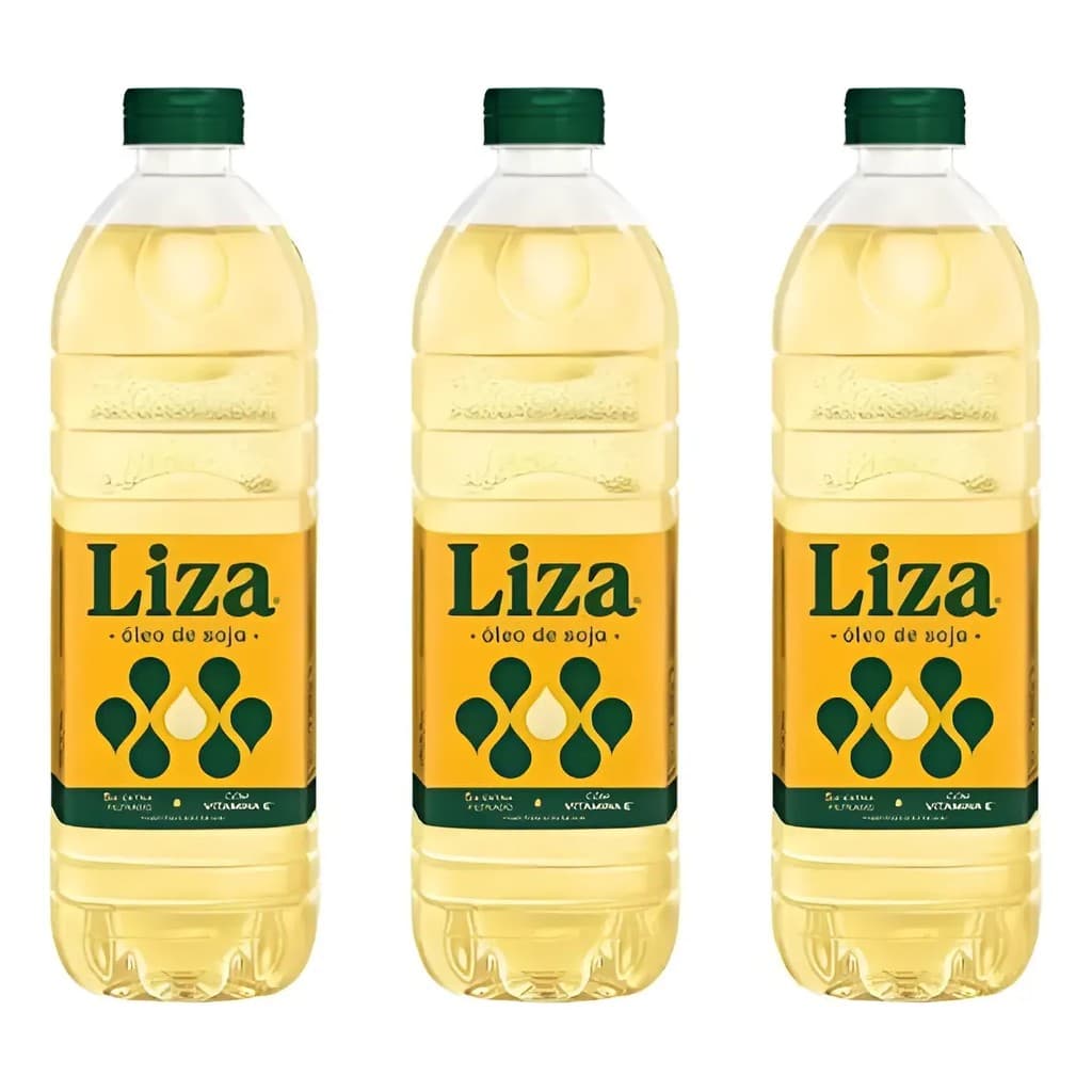 Kit C/3 Óleo De Soja Liza Tipo 1 Pet 900ml Sem Glúten