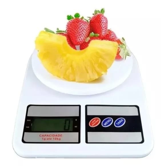 Balança Digital De Precisão Cozinha 10kg Dieta Com 2 Pilhas