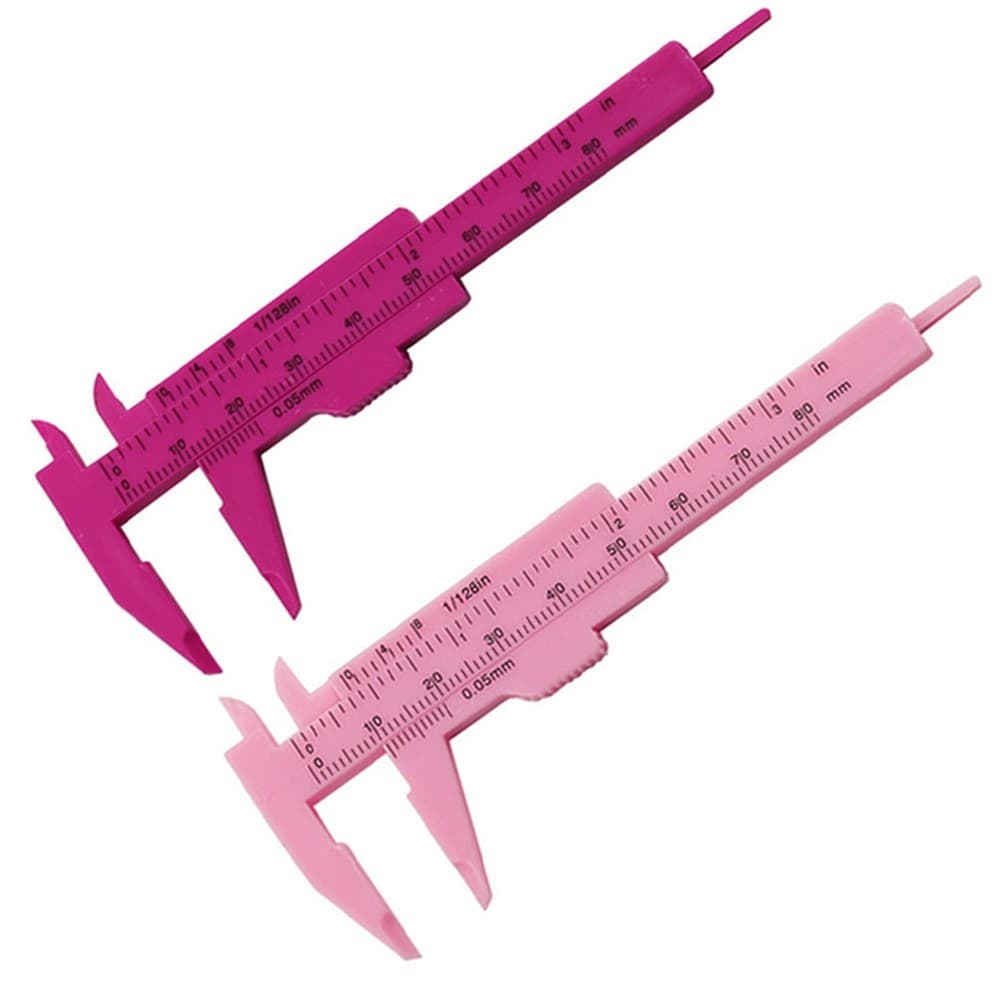 Prosperityusarbes Hot0-80mm Plástico Deslizante Vernier Caliper Medidor Ferramenta De Medida Régua De Escala Dupla