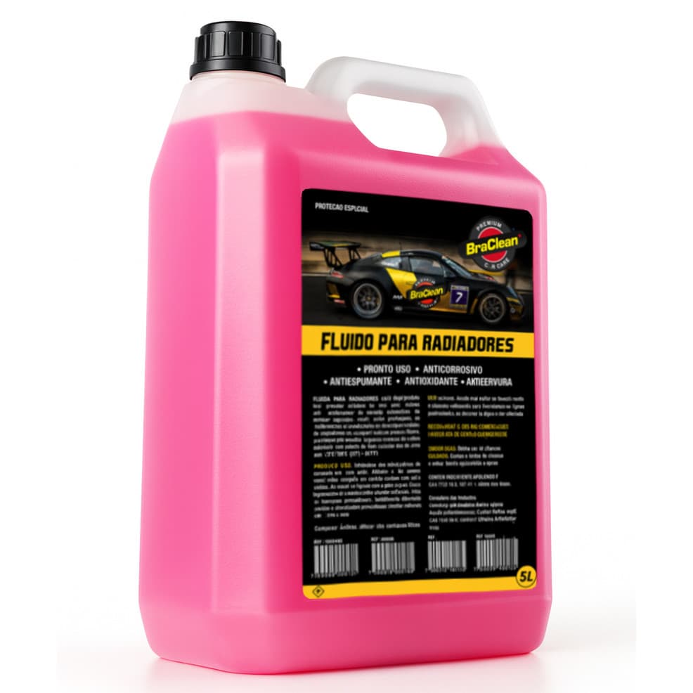 Fluido Aditivo Radiador Pronto Uso 5L Rosa Arrefecimento Refrigerante Anticorrosivo Automotivo