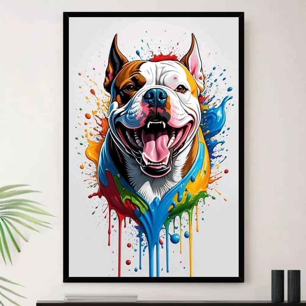 Quadro Placa Decorativa Arte Abstrata Contemporânea para Quarto em Branco e Azul-Marinho