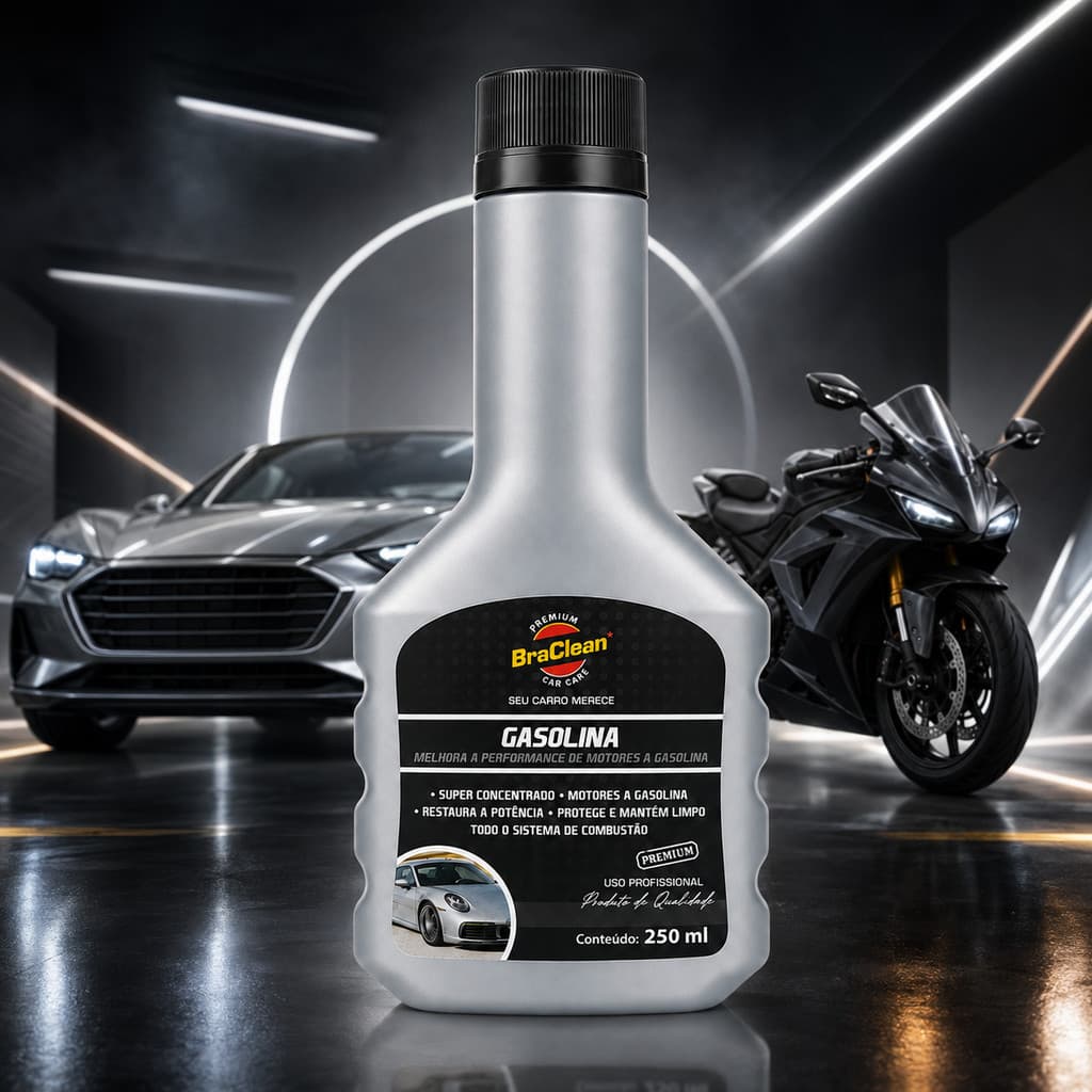Aditivo Gasolina BraClean 250ml Para Honda Sistema De Combustível Moto Uso Automotivo Via Tanque