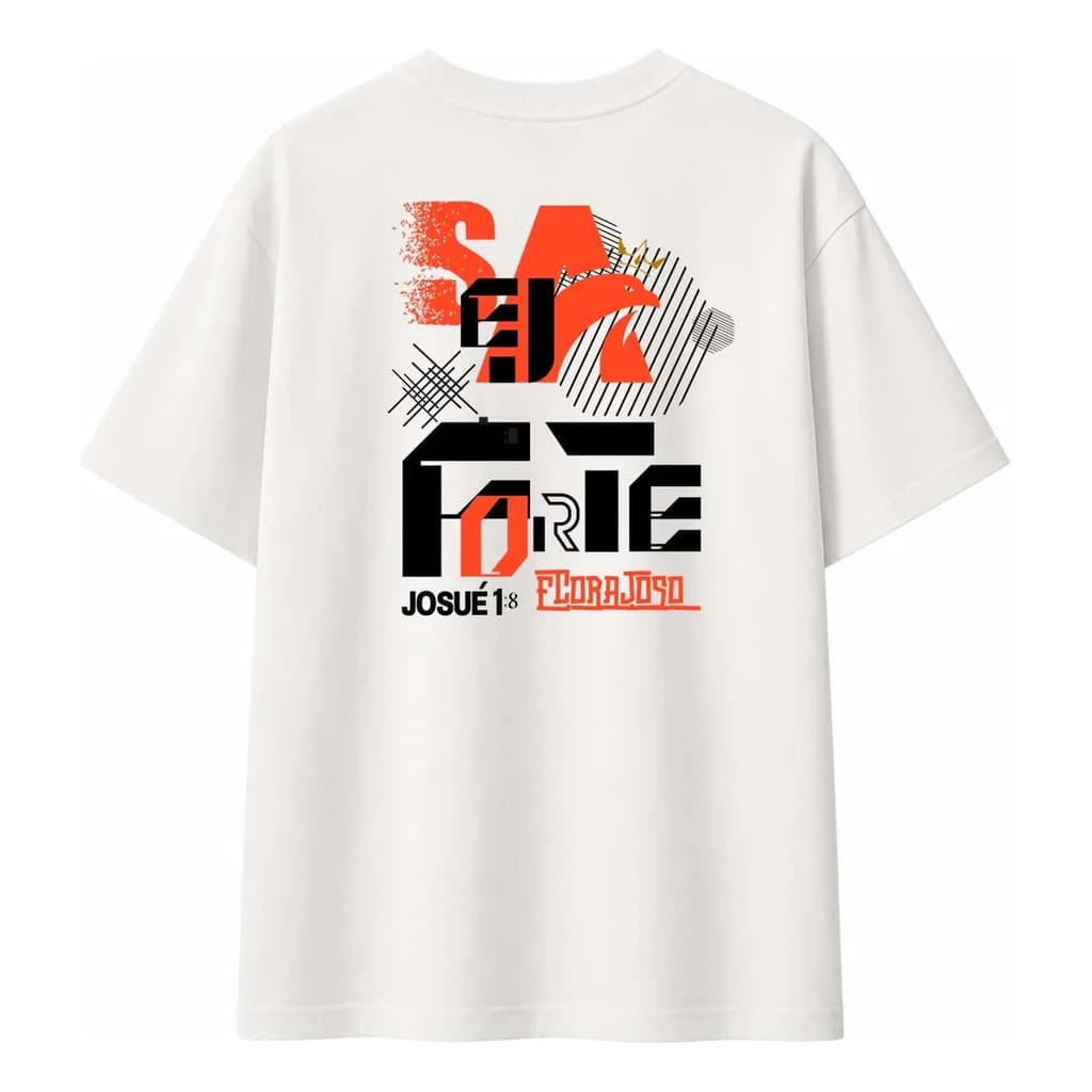Camiseta Masculina Estampada Reta Algodão Jesus Passeio