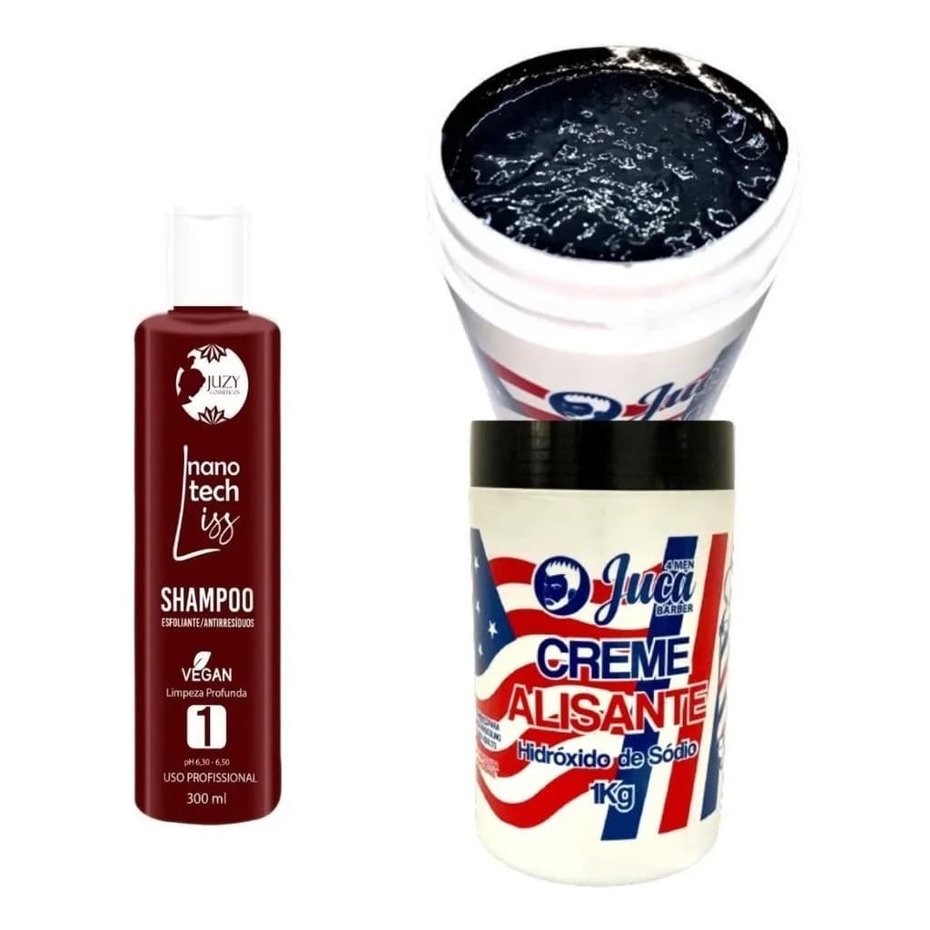 Alisamento Americano Black Juca + Shampoo Antirresíduo Juzy