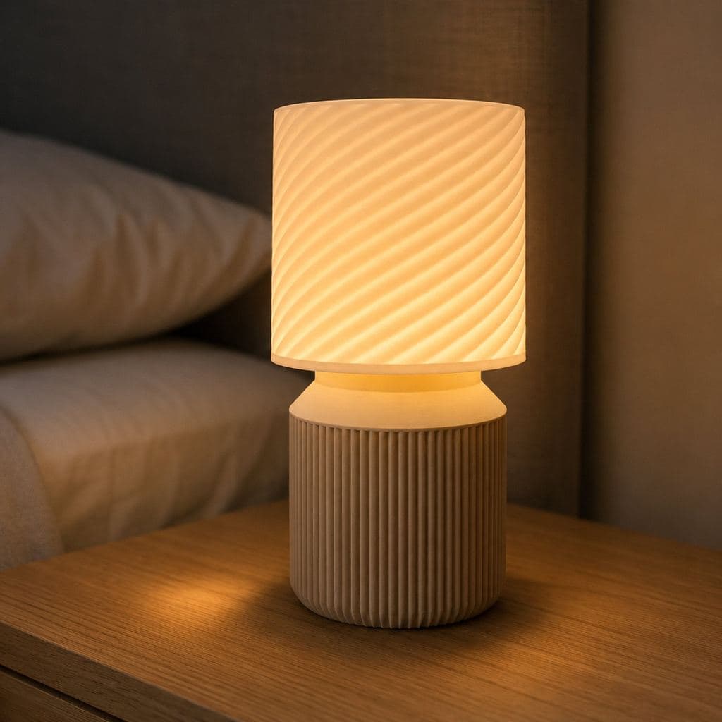 Luminária Japandi — Abajur de Mesa