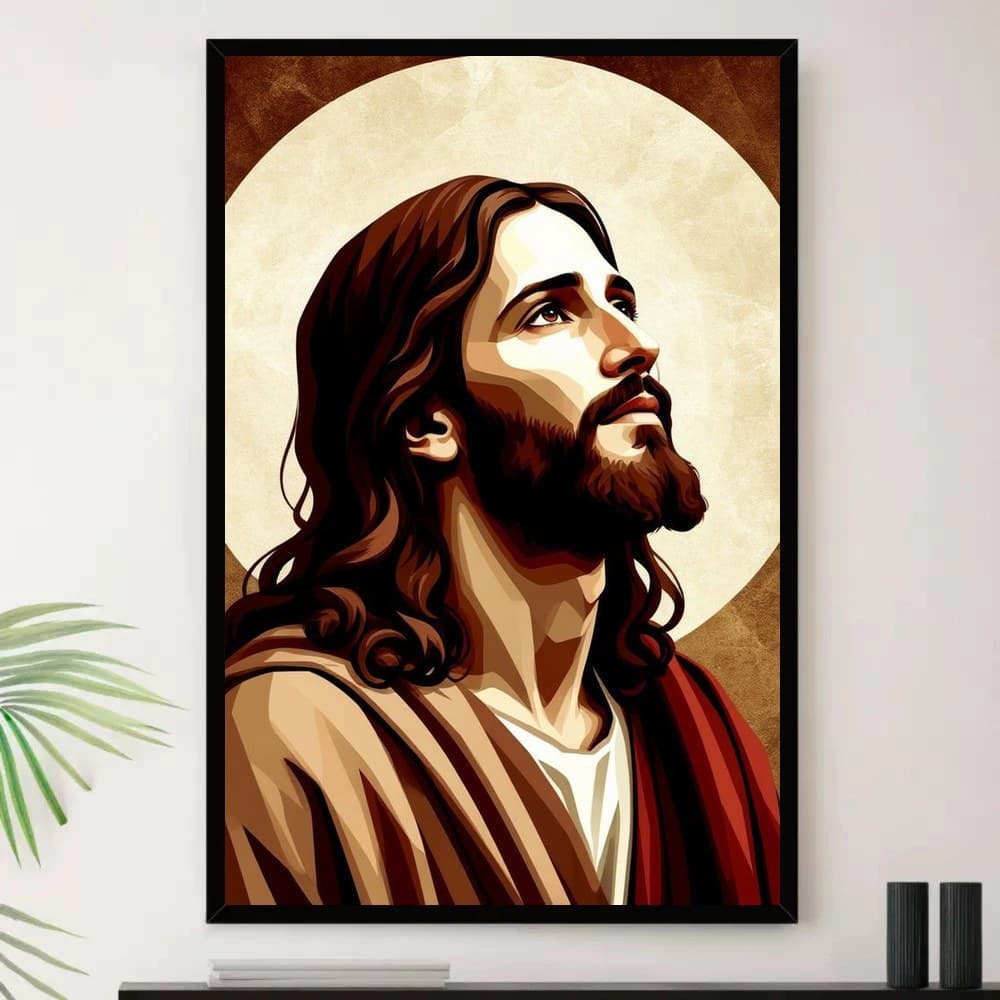 Quadro Placa Decorativa Arte de Alto Contraste em Vinho, Creme e Branco