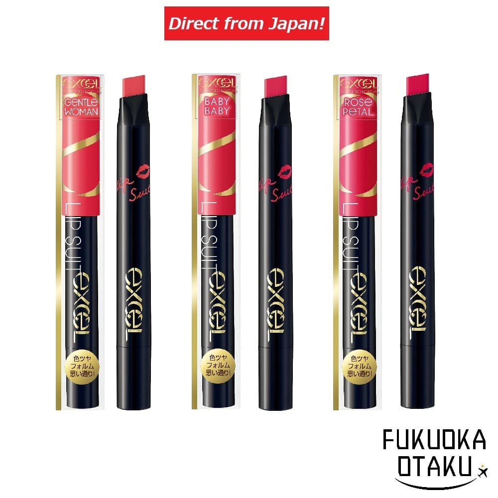 excel LIP SUIT Batom Crayon Alta Fixação Longa Duração Efeito Lápis Labial Fabricado no Japão【Direto do Japão】