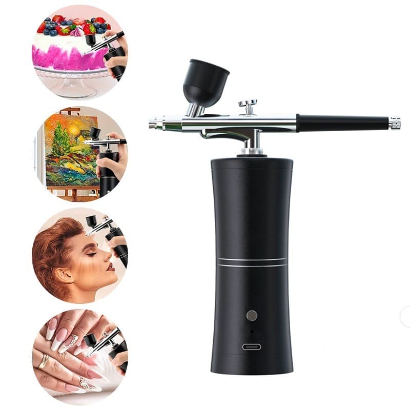 Aerógrafo Pulverizador Bivolt Tinta Spray USB Para Manicure Maquiagem Pintura Unhas Artesanato Arte com cupom
