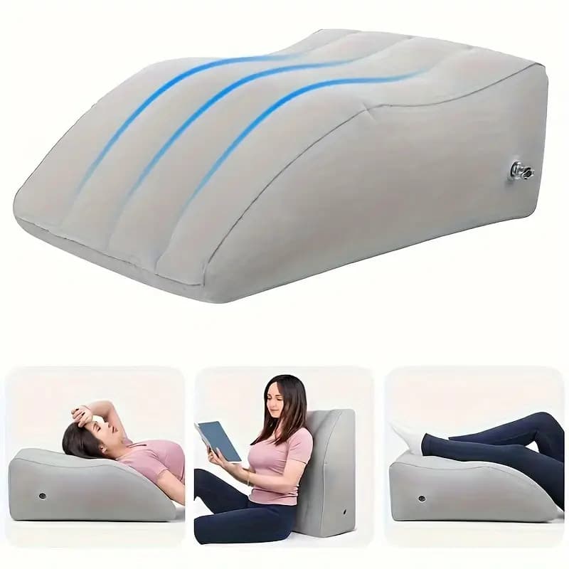 Almofada Inflável Apoio Pés Descanso Pernas Suporte Costas Portátil Viagem Travesseiro Elevação Ergonômico Vendido(s)