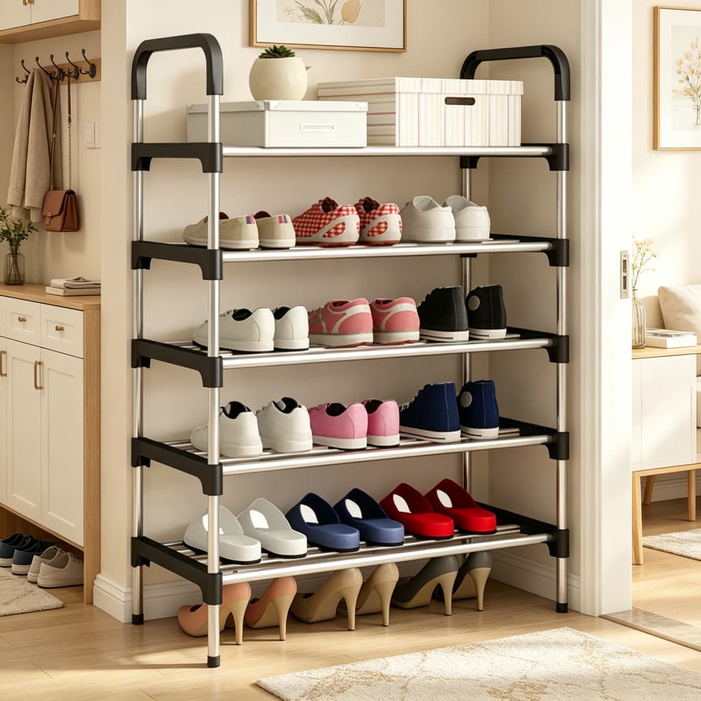 Organizador De Sapatos 5 Andares Sapateira Moderna Economia De Espaço Para Casa Quarto