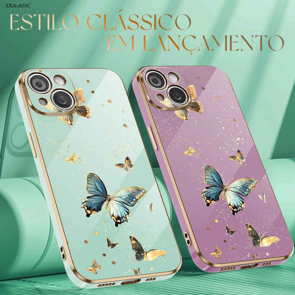 Capinha Borboleta Para Samsung Galaxy A07 A06 A05 A05S A04E A03S A02S A03 Core 4G Capinha de Celular Macia Case DD2182