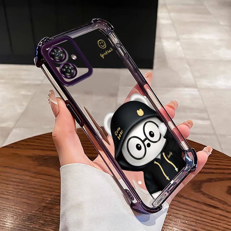 Capa Para Motorola Moto G54 G55 Capa Transparente silicone Case Protetora Capas
