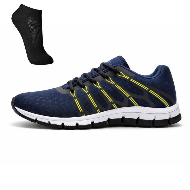 Kit Tênis Esportivo Masculino Academia Caminhada Dia a Dia Trabalho Confortavel + Meia