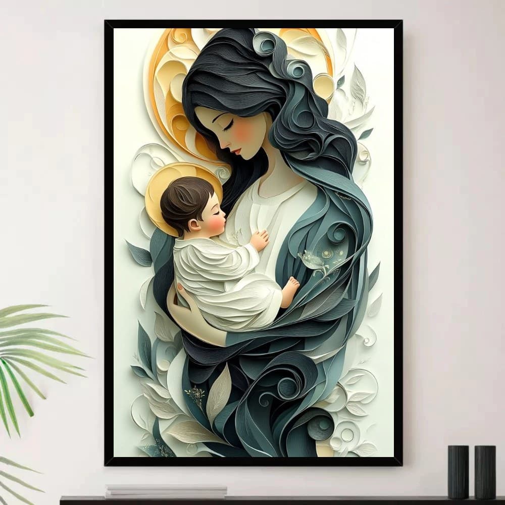 Quadro Placa Decorativa Arte Minimalista Neutra Traços Contemporâneos em Branco e Roxo
