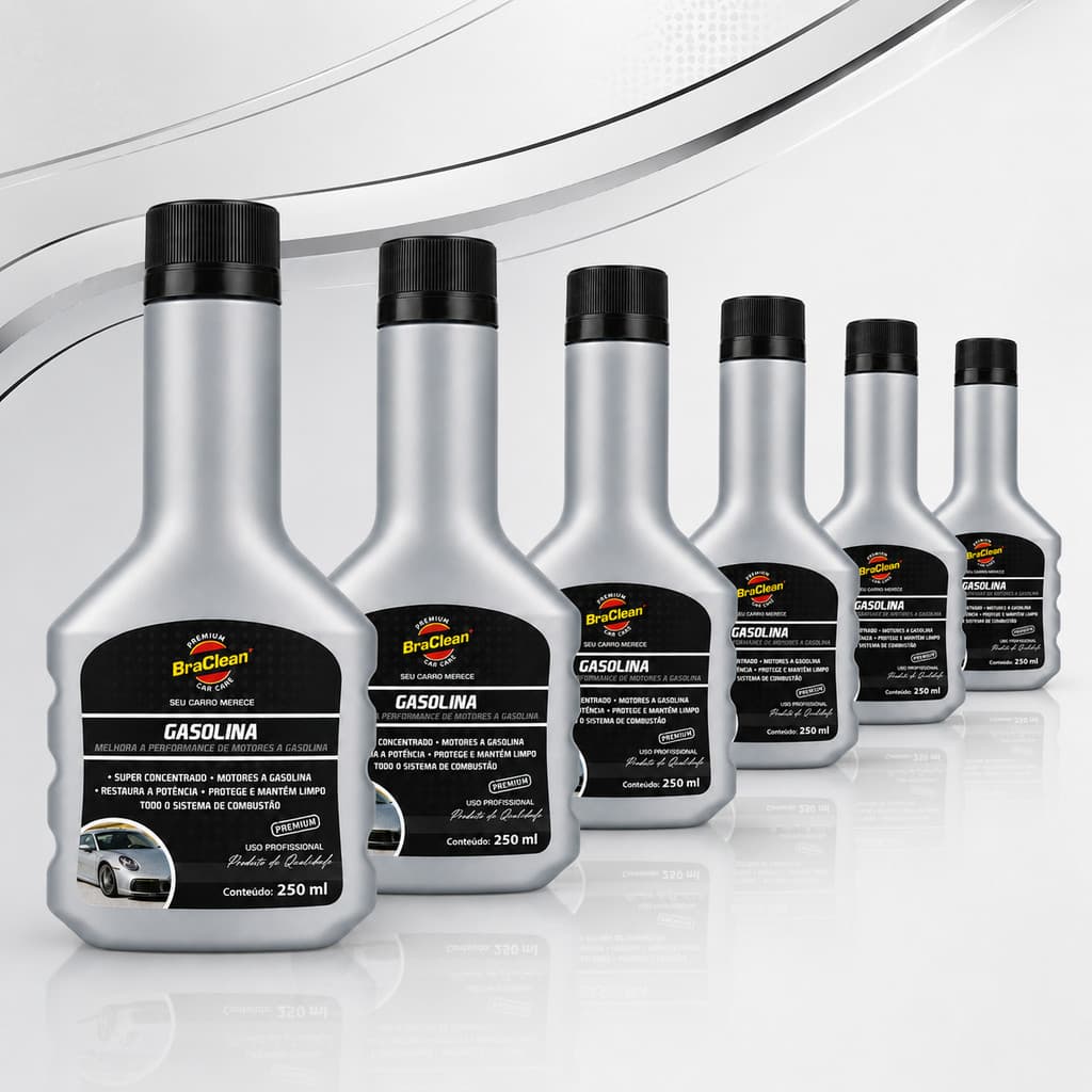Aditivo Gasolina BraClean 250ml Kit 6 Unidades Para Carro E Moto Uso Automotivo Via Tanque