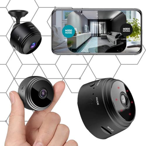 Câmera Espiã A9 Segurança Wi-Fi 1080p Visão Noturna Áudio USB