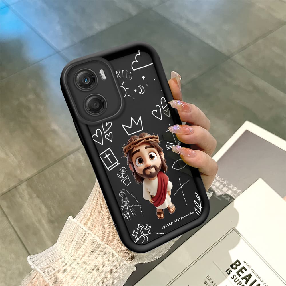 Capa Para Motorola Moto G06 Capinha de Celular de Preta Silicone Estilo Minimalista TY6128