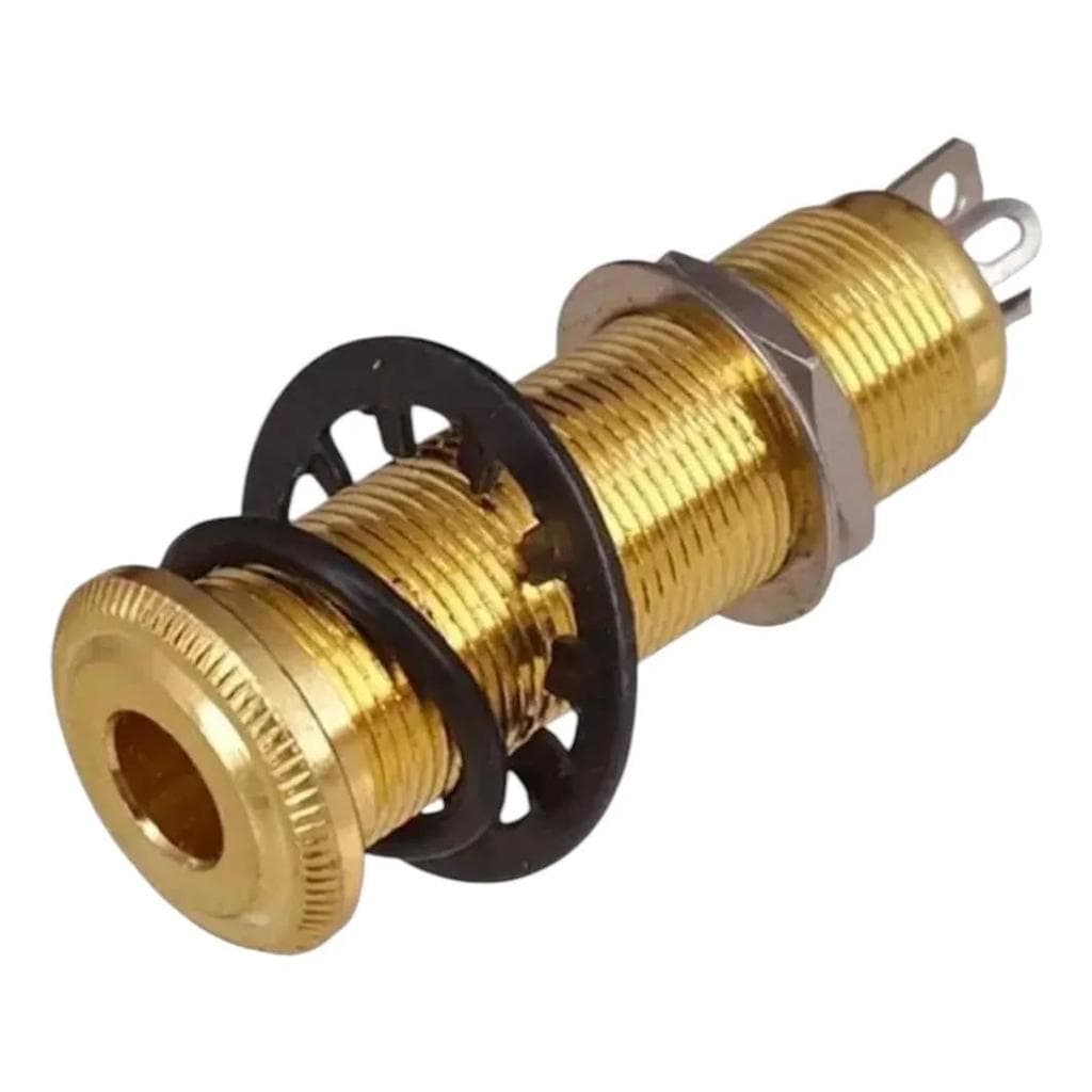 Jack P10 Stereo Blindado Para Contra Baixo T03gd Dourado