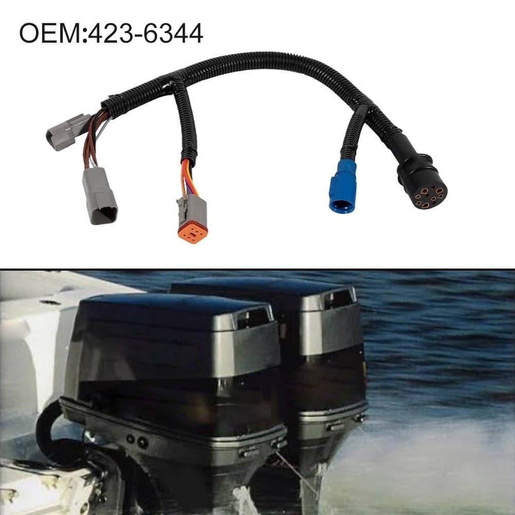 Chicote Adaptador De Motor JTFY Para JHAH 423-6344 Motores Marinhos 1976 – 1995