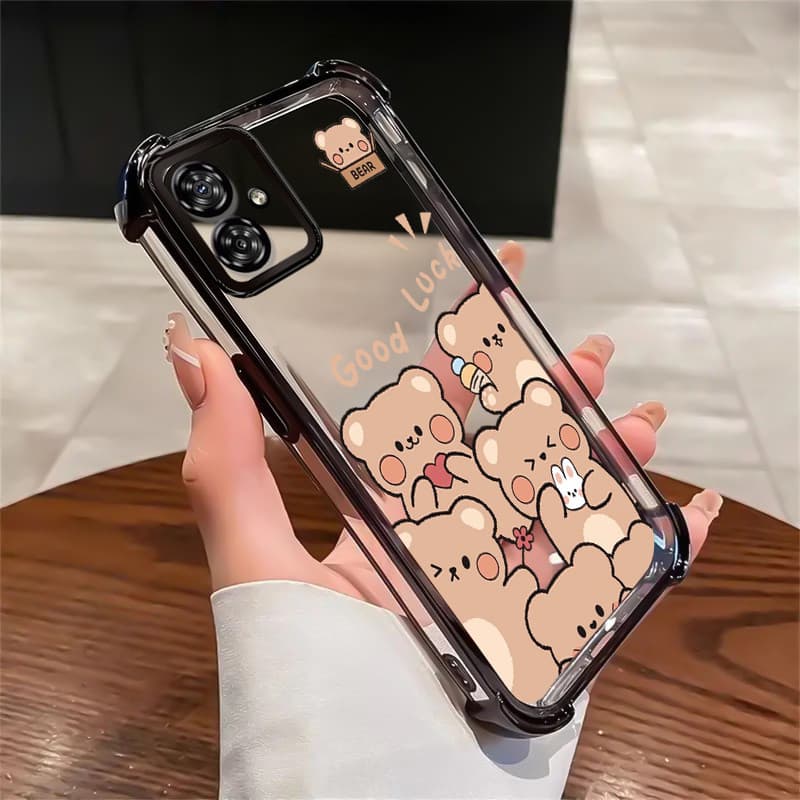 Capa Para Motorola Moto G54 G55 Capa Transparente silicone Case Protetora Capas