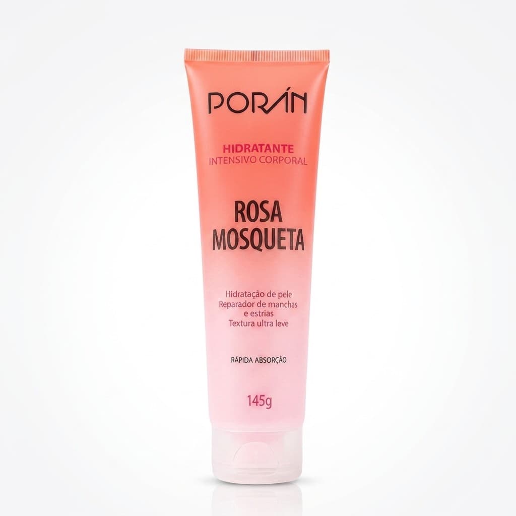 Creme Hidratante Corporal Poran 145g Reparador Manchas Estrias Vegano Absorcao Rapida Nutricao Peles
