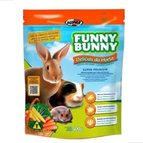 Ração Funny Bunny Delícias da Horta Roedores 1,8kg