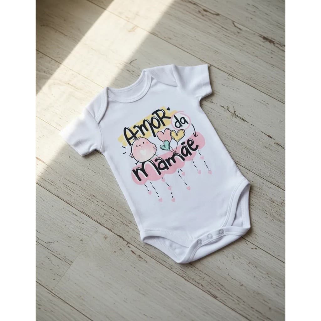 Body Bebê Personalizado Body Infantil Amor Da Mamãe Super Mãe Body Para Bebê Presente para Estampado Manga Curta P ao GG