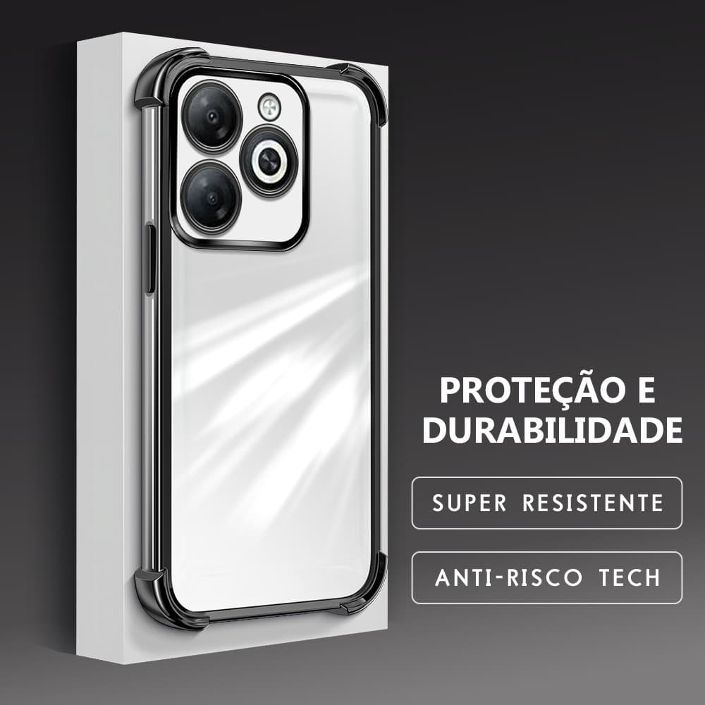 Capinha Para Infinix Smart 8 Pro HD Plus Hot 40i Tecno Spark 20 20C Pop 8 Go 2024 Anti Impacto Transparente Case SJ 0000