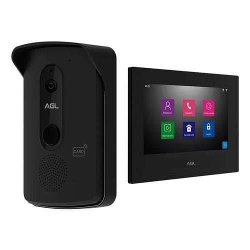 Vídeo Porteiro Wi-fi Vp7 Card App E Tag Agl 2026 Preto