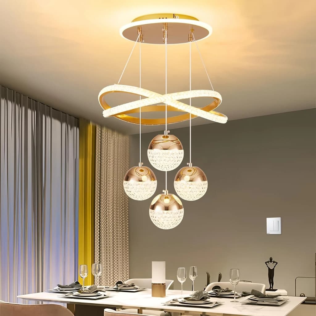 Lustre de Cristal Tricolor LED Star Track no Pix - Variação: