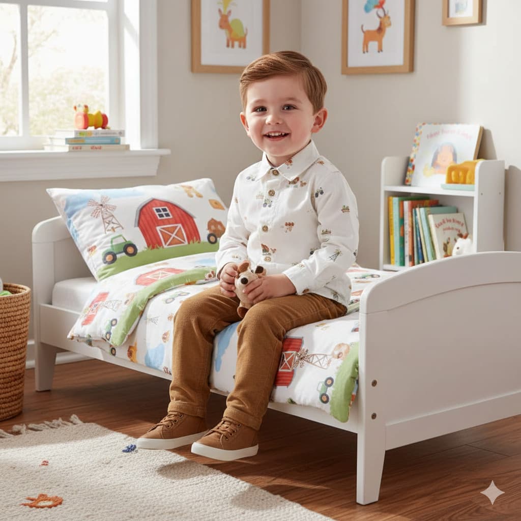 Conjunto Infantil Menino Camisa Manga Longa E Calça Sarja