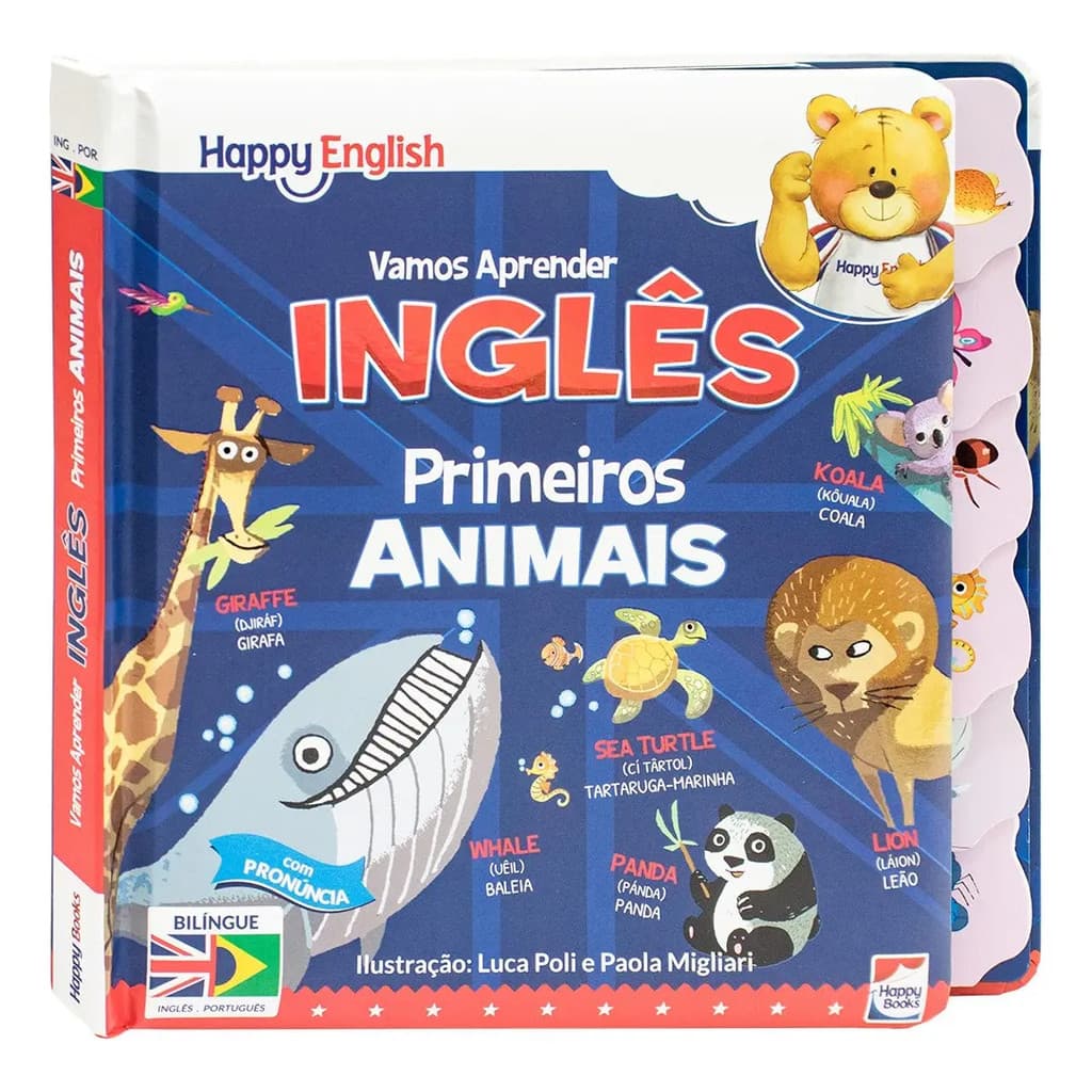LIVRO HAPPY ENGLISH VAMOS APRENDER: PRIMEIROS ANIMAIS INFANTIL
